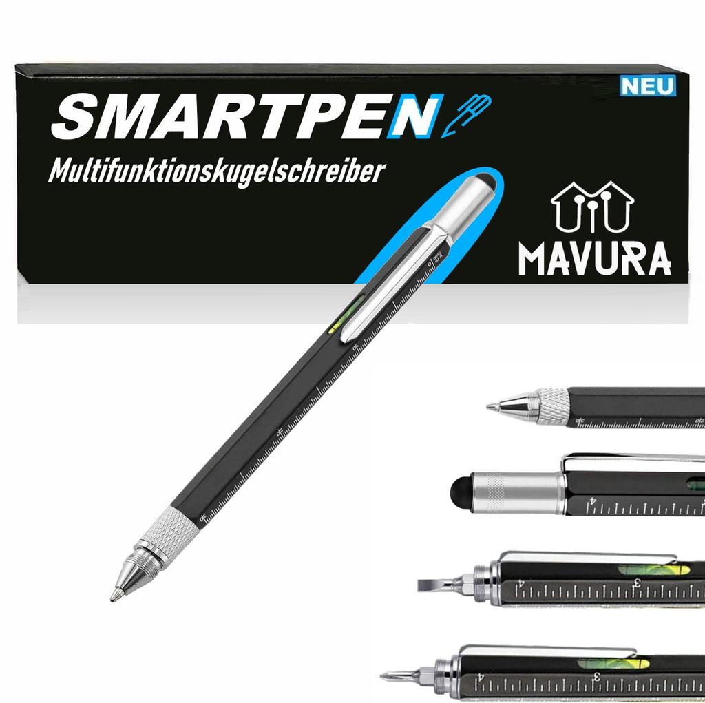 SMARTPEN Multifunkční kuličkové pero Vodováha Dotykové pero Šroubovák 6v1