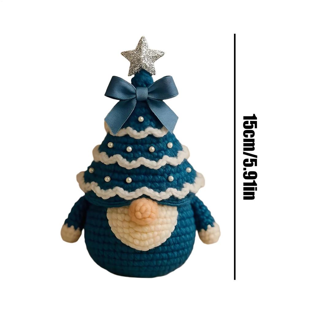 DIY Christmas Crochet Kit Crochet Christmas Tree Gnome Kit Handmade Knitting Set For Art Teachers Holiday Family Bonding Craft
