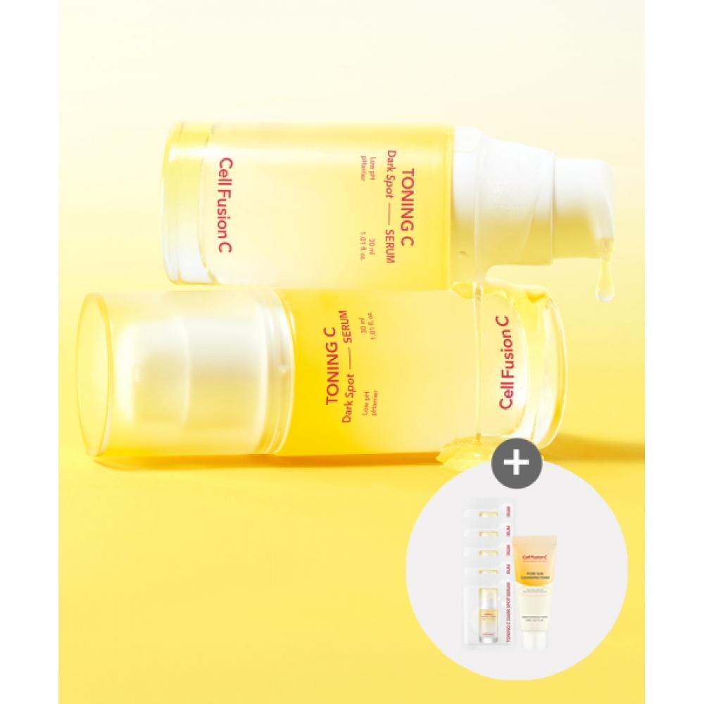 

Cell Fusion C Toning C Blemish Serum 30ml 2paCk + [gift] Pore Sun Foam 20ml + Blemish Serum 2ml 5 Sheets FREE