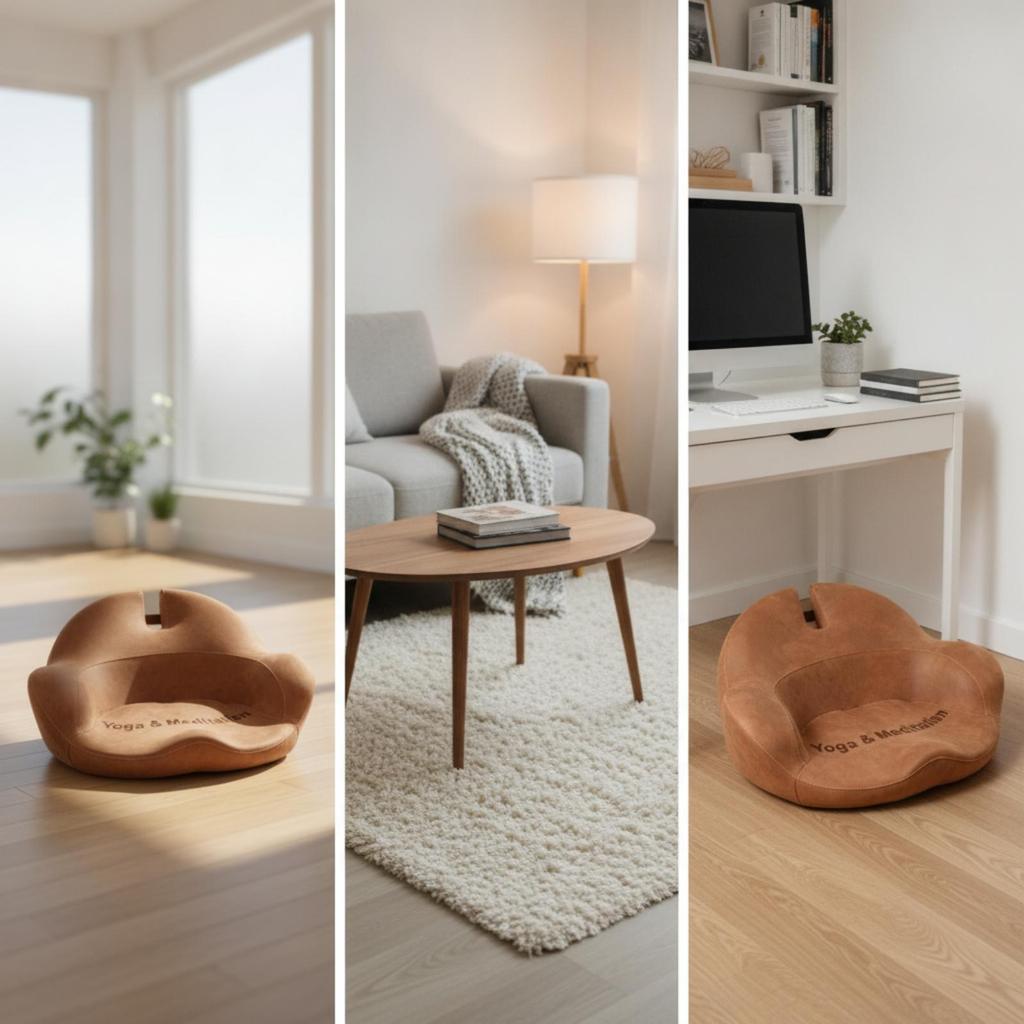 Meditation Cushion Contoured Seat Ergonomic for Yogi