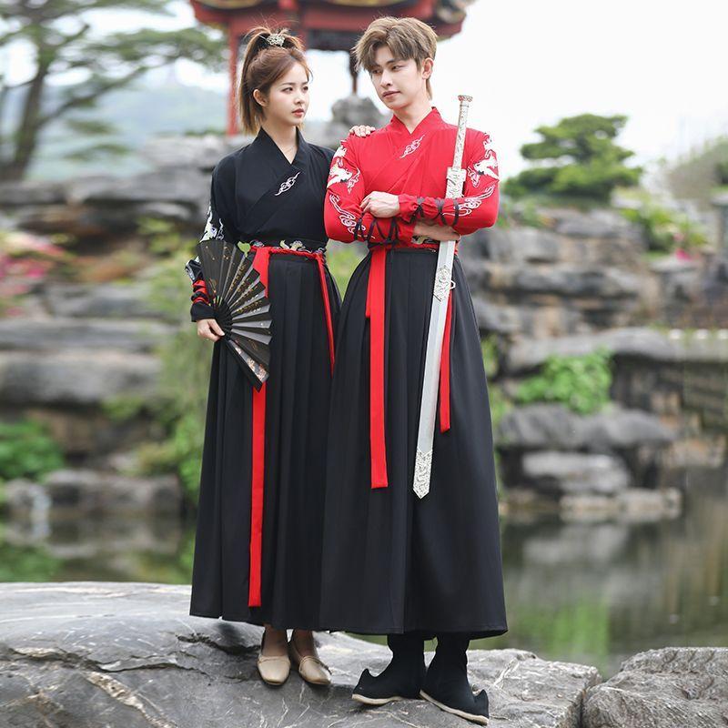 Hanfu mužský čínský styl pár šermířský oblek pro ženy a muže