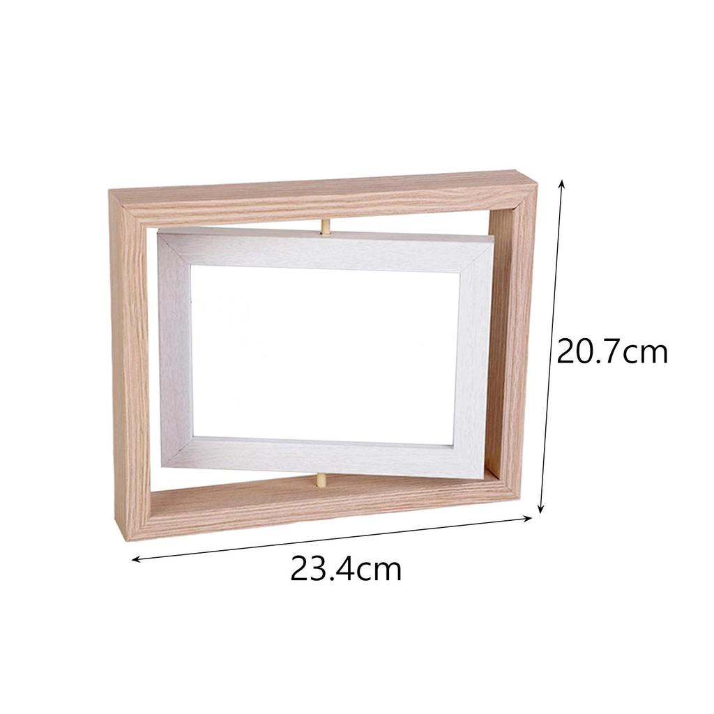 Rotating Picture Frame Transparent Decorative DIY Tabletop Display for Tabletop Weddings Baby Birthdays Valentines Daughter