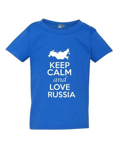 Keep Calm And Love Russia Country People Patriotic Toddler Kids T-Shirt Tee Unisex T-Shirt XXXL