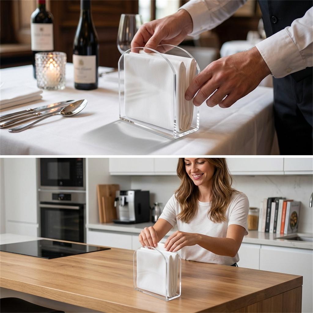 U-förmiger Serviettenhalter Transparente Taschentuchbox Für den Gebrauch zu Hause und im Restaurant