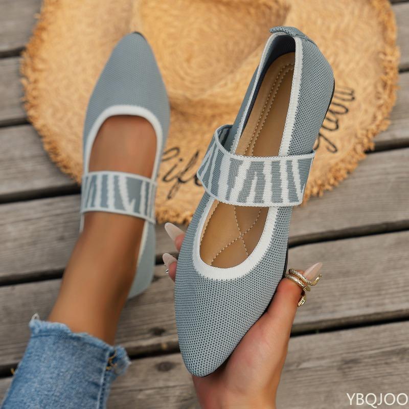 2025 Summer Retro Flat Heel Pointed Shallow Mouth Women's Flat Shoes Women's Ballet Low Heel Barefoot Elegant Large LeFu Shoes