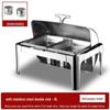 Gold-Plated Stainless Steel Buffet Warmer with Full Lid and Visible Insulation