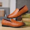 Luxury Men Shoes Braid Loafers Breathable Leather Casual Shoes Plus Size Driving Flats Moccasins Slip On Business Oxfords Shoes