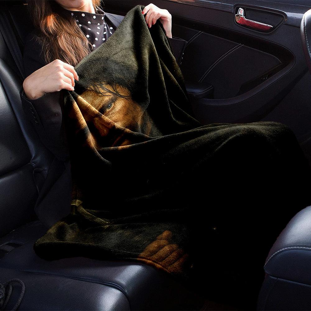 1pc sword warrior Flannel Blanket Soft Warm Throw for Home, Office, Travel, All-Season Cozy Bedding GiftL1297