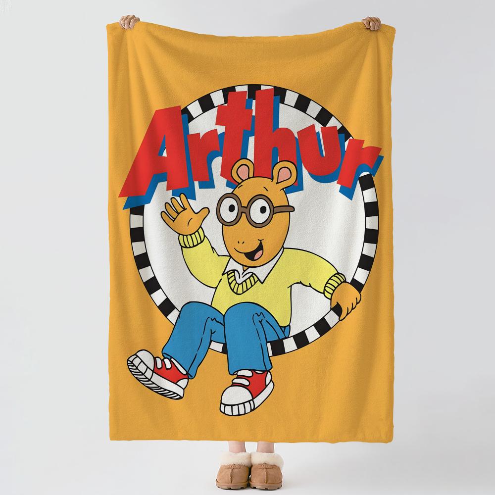 Cartoon A-Arthur-r Throw Thick Comfort Flannel Quilt, Multi-scene Use Indoor Outdoor Daily Nap