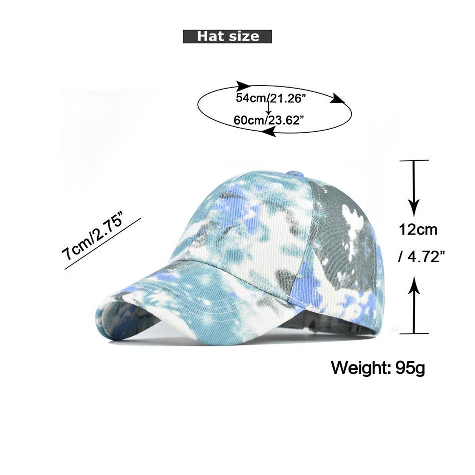 Outdoor Adjustable Baseball Cap Fashion Graffiti Unisex Tie-dyed Adjustable Cap Sport Sunscreen Snapback Hip-hop Hat Gorras