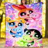 1pc Powerpuff5 Theme Blanket - Digital Print, Polyester, Cozy for All Seasons, Perfect for Outdoor, and Travel
