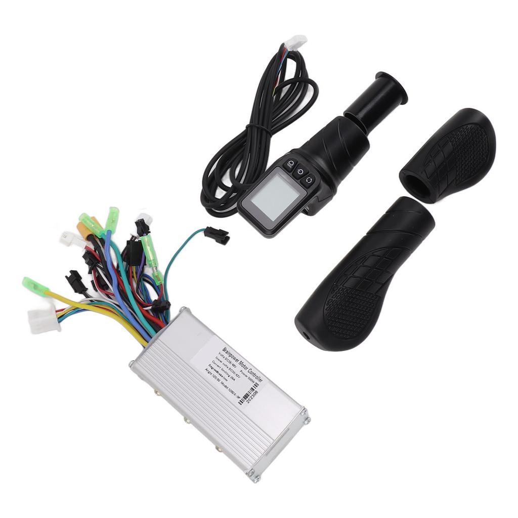 36V 48V 500W 28A Sine Wave 3 Mode Brushless Controller 128DX Half Twist Throttle Grip with Panel