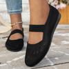 Summer Women‘s Round Toe Flat Shoes   Solid Color Shallow Mouth Slip-On Shoes Casual Breathable Women's Flat Shoes