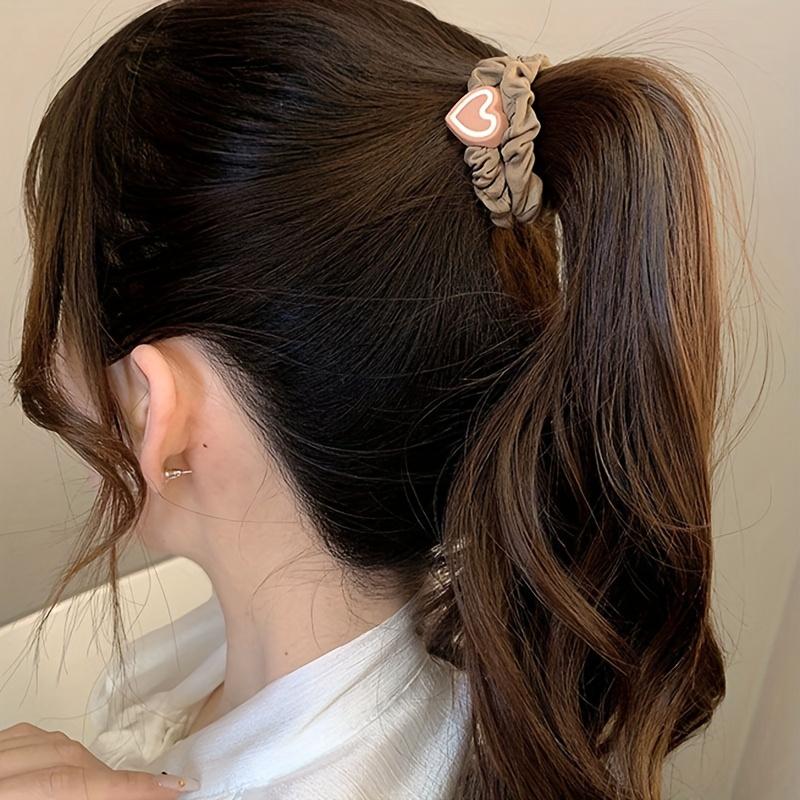 10 pieces of heart-shaped hair accessories, cute butterfly bow hair accessories, elastic rubber hair accessories