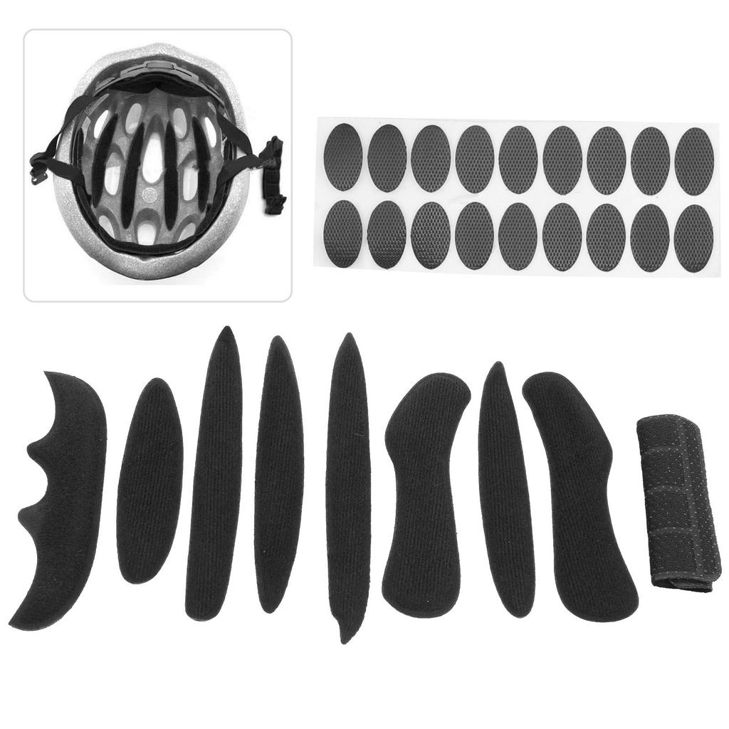 2 Set  Electric Bike Helmet Liner Lining Hook&amp loop Sponge Combination Set Electric Bike Helmet Liner