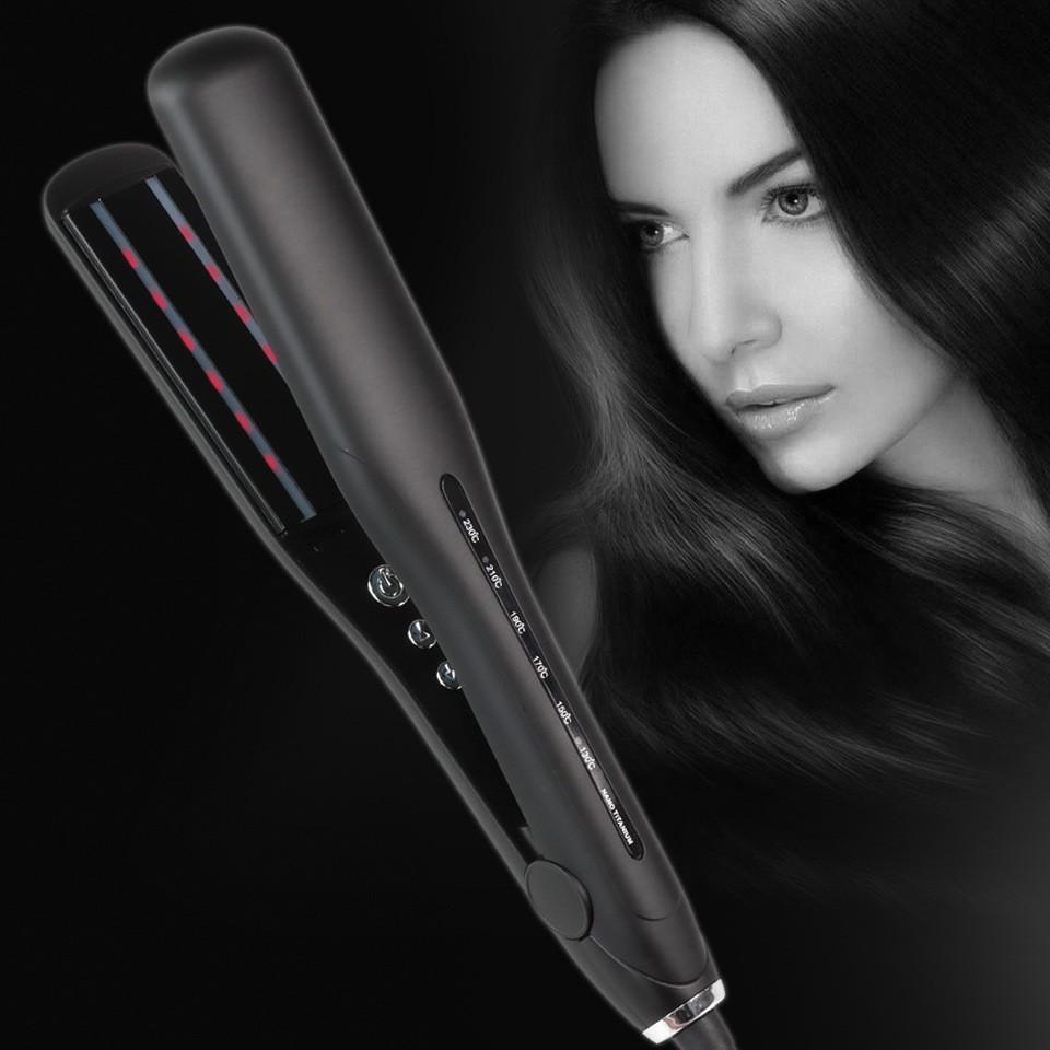 High Quality Infrared Hair Care Splint Massage Does Not Hurt Hair Straightener Barbershop Special Straight Curl Dual-use