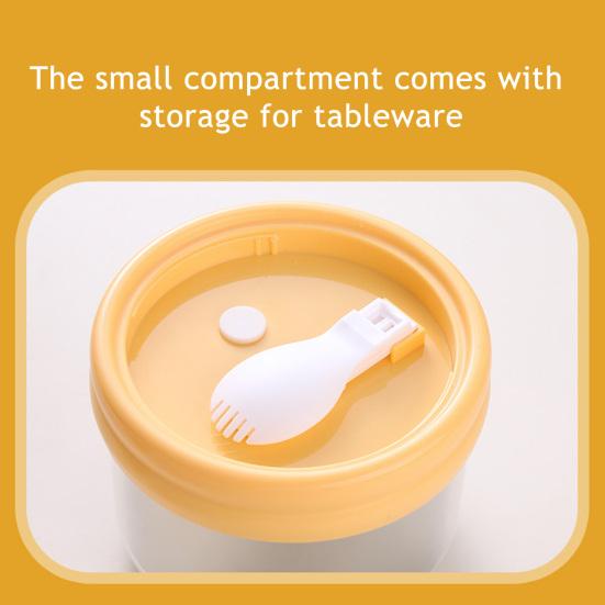 Mehrschichtige Brotdose Edelstahl Isoliert Bento Box mit herausnehmbarem Fach Auslaufsicher Tragbar Tragbarer Essensbehälter für Büro Fitnessstudio Picknick Reisen