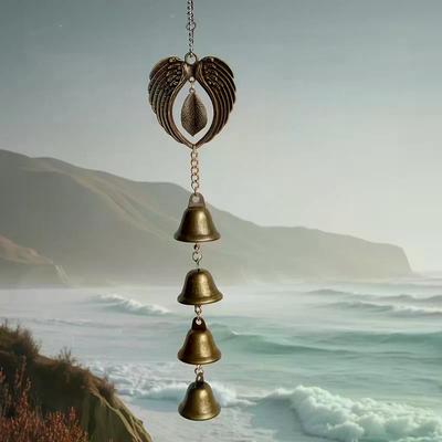 Carillon Éolien Métallique 1 Pièce, Ornement Suspendu en Fer Forgé avec Chaîne, Décoration de Jardin Extérieur, Décoration de Maison, Cloche
