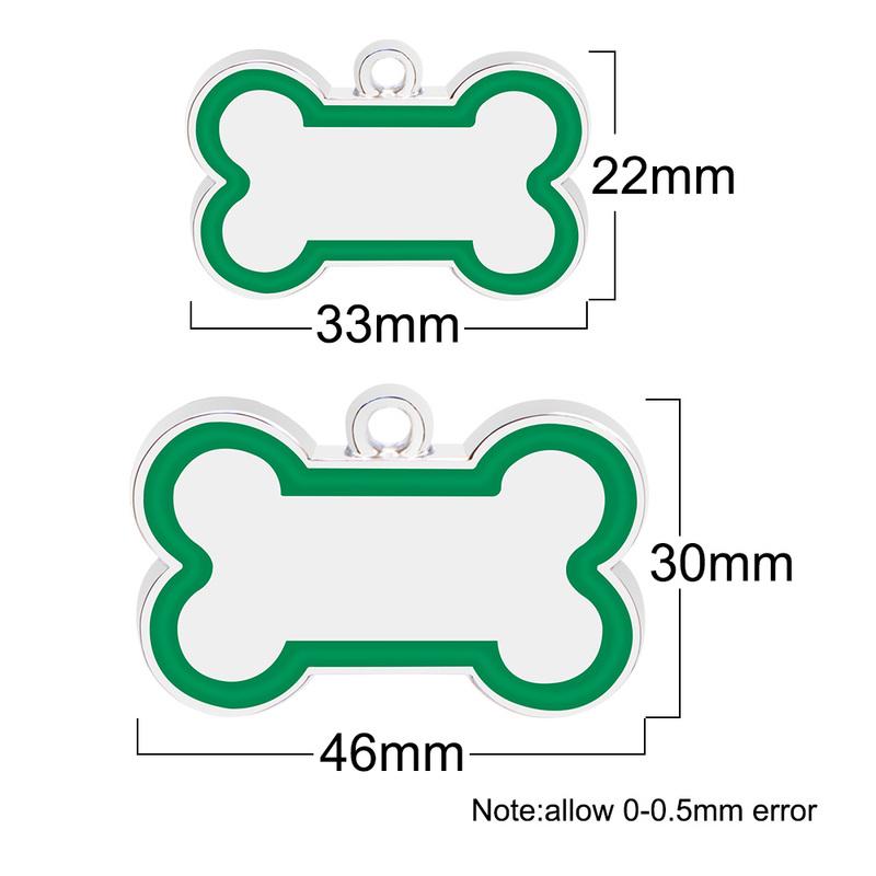 Wholesale 20Pcs Bone Dog ID Tag For Dogs Anti-lost Dog Tag Engraved Pet Name Phone Number ID Tags NamePlate Pendant