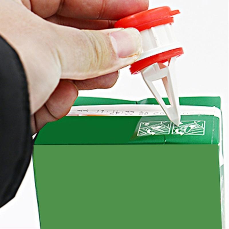 Carton Drink Spouts With Protective Cover Food Safe Silicone Spill Prevention Device For Home Travel Camping Essential