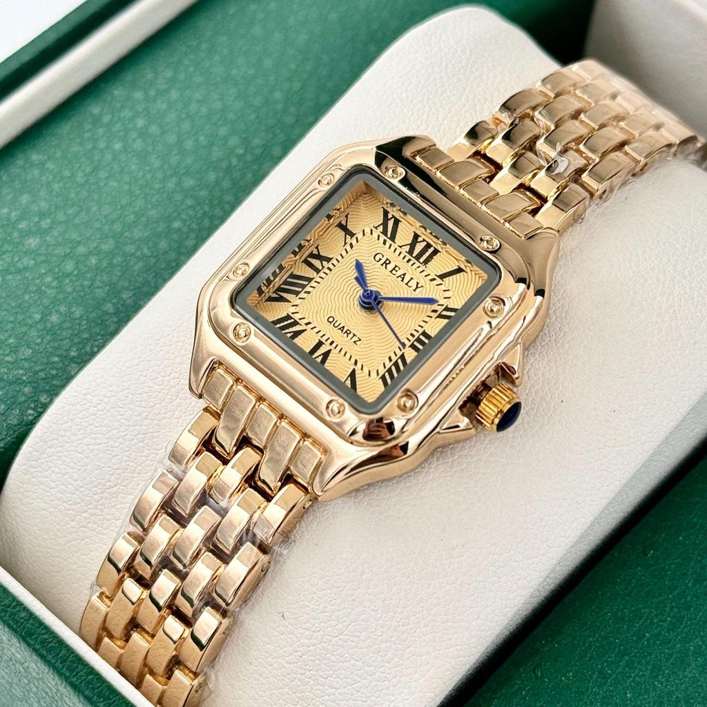 GREALY Retro Classic Waterproof Women's Square Quartz Watch