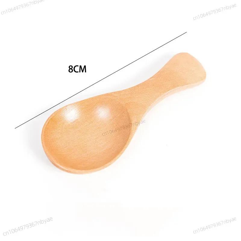1PC Wooden Spoon Kitchen Small Spoon Wood Spice Spoon Mini Wooden Scoop Tea Spoons for Powder Sugar Jar Kitchen Accessories