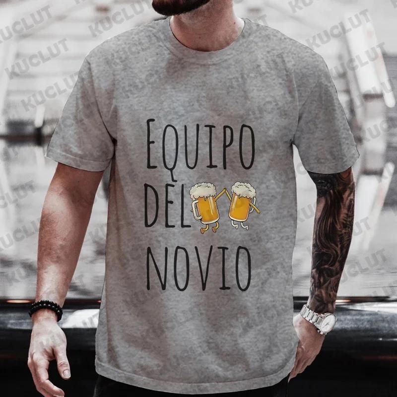 Spanish Boyfriend Evg Team Groom Man T Shirt Single Farewell Short Sleeve Tees Bachelor Party Tshirt Wedding Beer Graphic Tops