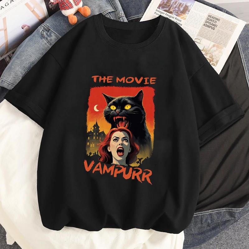 

The Return of Vanpurr Cat Printed T-shirt Fashion Women Casual Crew Neck Tshirt Summer Short Sleeve Streetwear TShirt Tops 4XL