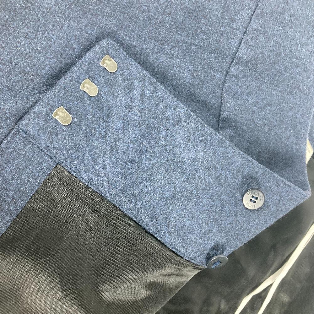HERMES Plain Bottoms apparel skirt wool Navy