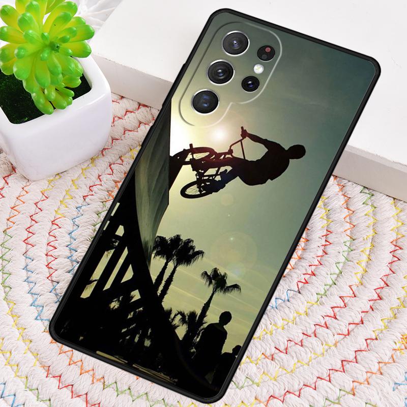 BMX Bike Extreme Sport Soft Phone Case for Samsung Galaxy Note 10 Pro S26 Ultra S23 S24 FE S25 S21 S22 PLUS Shockproof Cove