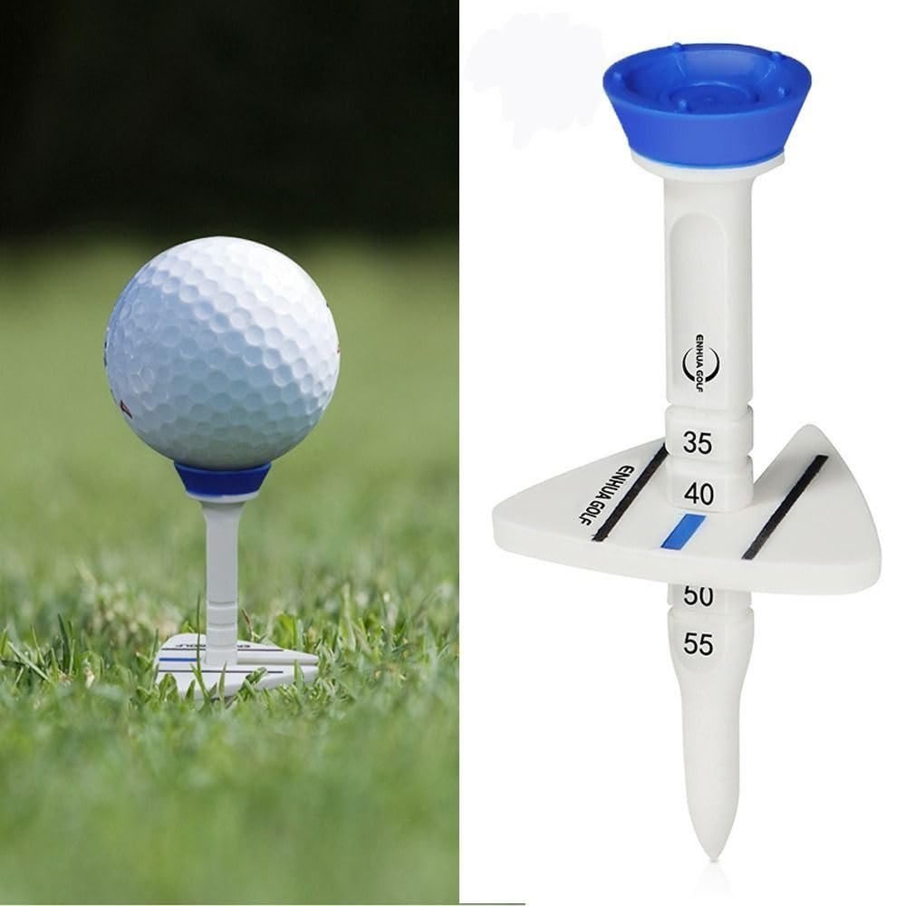 4SET Golf Tees 35-55mm Adjustable - Durable Plastic Tees with