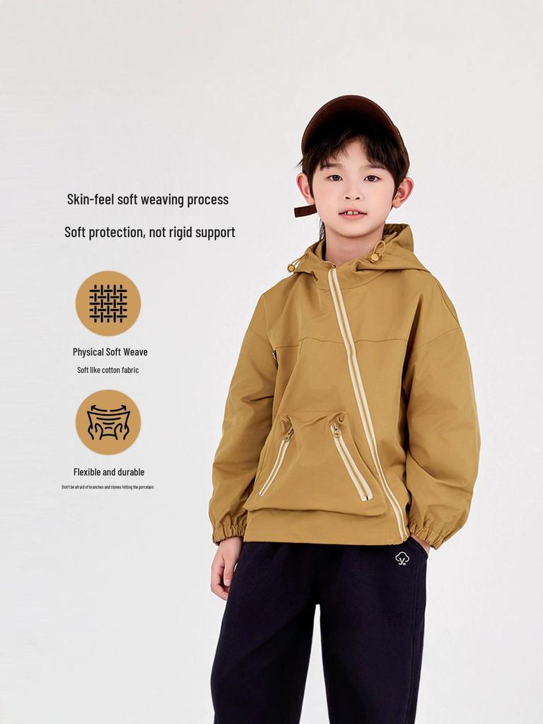 Children's 2026 Autumn Lightweight Slim Fit Korean Style Windbreaker Jacket for Boys