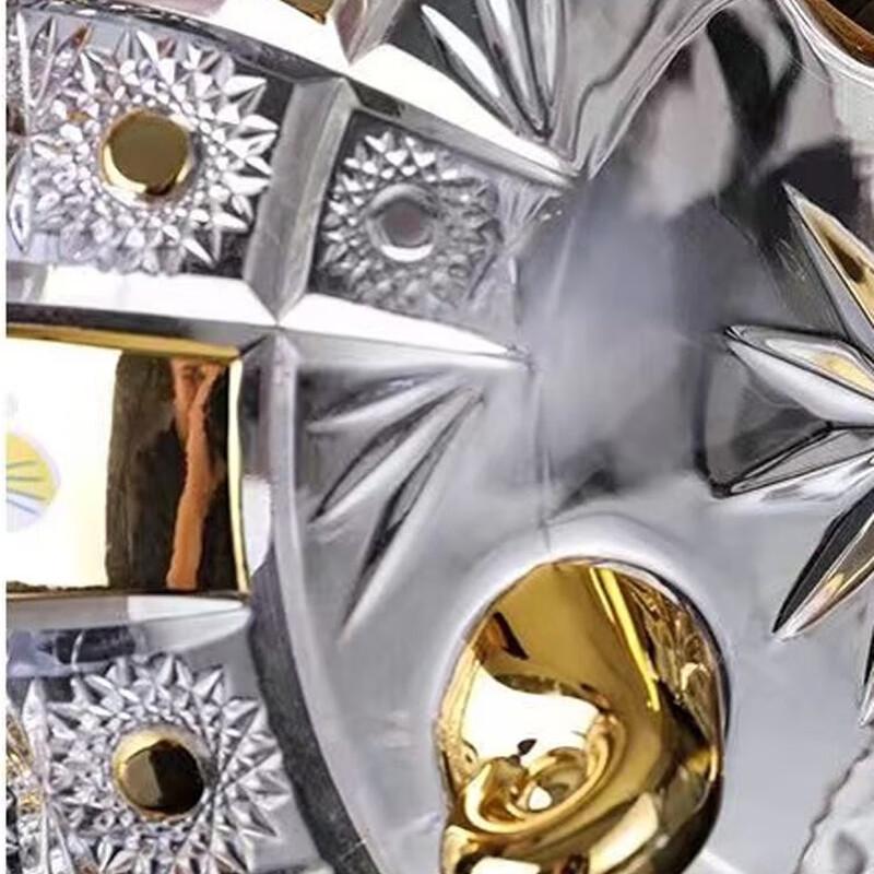 Flavence Engraved Crystal Glass Fruit Bowl