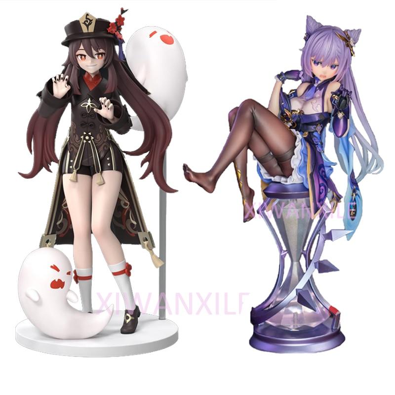 Action Figure Genshin Impact Keqing Anime Figure Paimon Klee Hibana Knight Figurine Model Doll Toys
