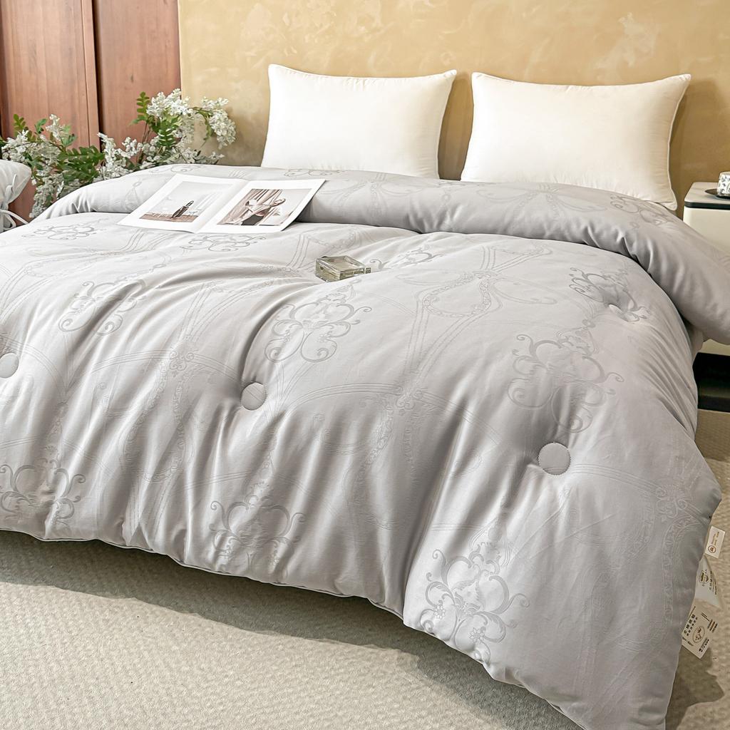 Jakarlı Soya Lifi Kalınlaştırılmıştır, Her Mevsime Uygundur (İlkbahar, Yaz, Sonbahar, Kış) Yatak Takımı için.