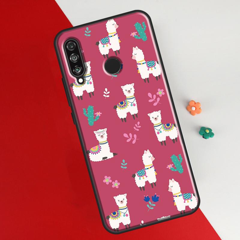 

Чехол Лама Альпака для Huawei P50 Pro P20 P30 P40 Lite P Smart 2019 Nova 9 5T Чехол для Honor 50 8X 9X Huawei P20