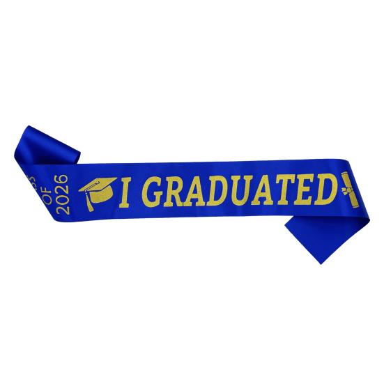 Graduation Ribbon Letter Print Adjustable Length Class of 2026 Celebration Ribbon Ceremony Outfit Accessory
