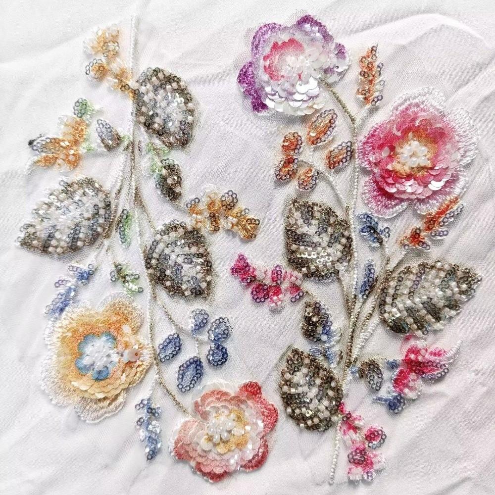 Sew on Embroidery Lace Parches Large Flower Flower Appliques Wedding Dresses