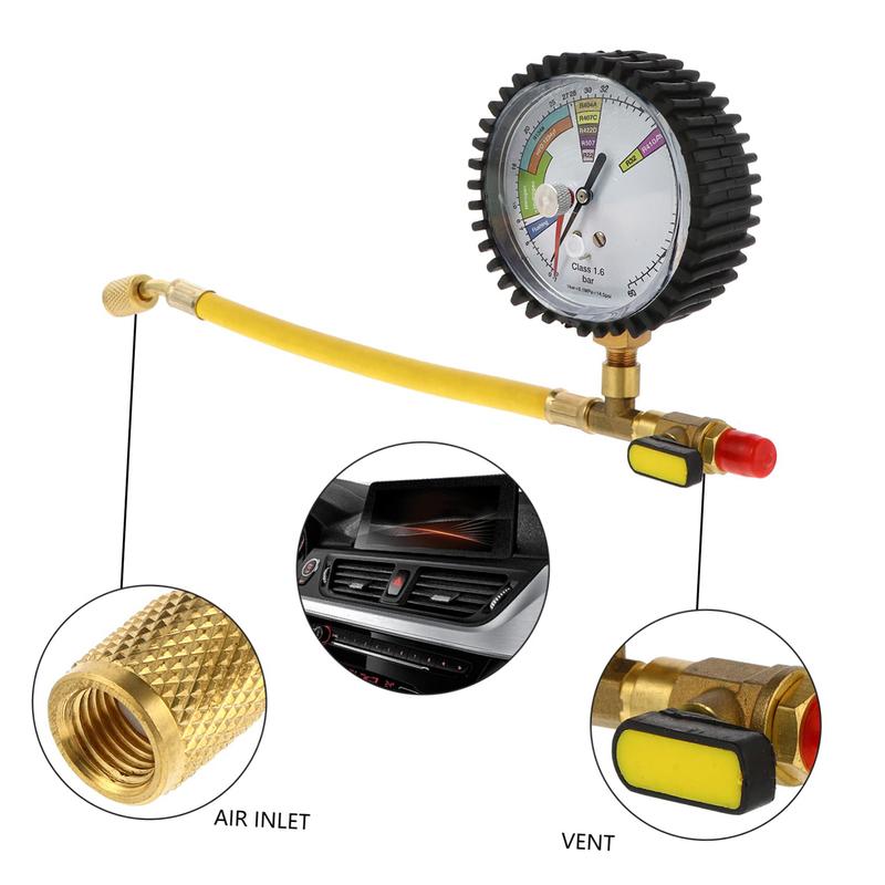 Nitrogen Pressure Tester Air Conditioner HVAC Systems Cold Test Table Regulator For R134a R22 R407C R410A Pressure Gauge Tools
