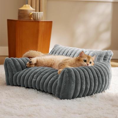 Cat Couch Bed Dog Nonslip Bottom Beds for Indoor Cats Sofa Kitty