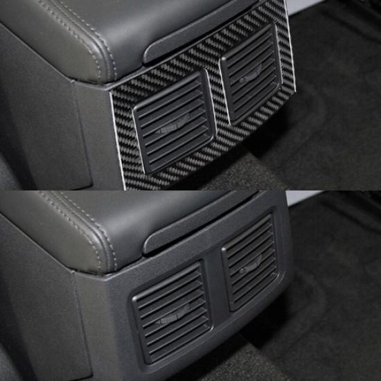 Bright Carbon Fiber Car Rear AC Vent Cover Sticker For Dodge Challenger 2008-14