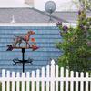 Metal Weather Vane Outdoor Wind Indicator Rustic Style Dog Wind Vane Rooftop Decoration for Shed Garden Yard Decor
