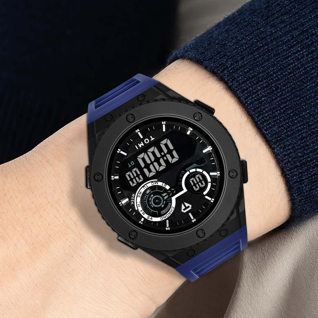 Men's LED Luminous Digital Watch Minimalist Design 30M Waterproof Men's Sports Watch Date Student Electronic Watch