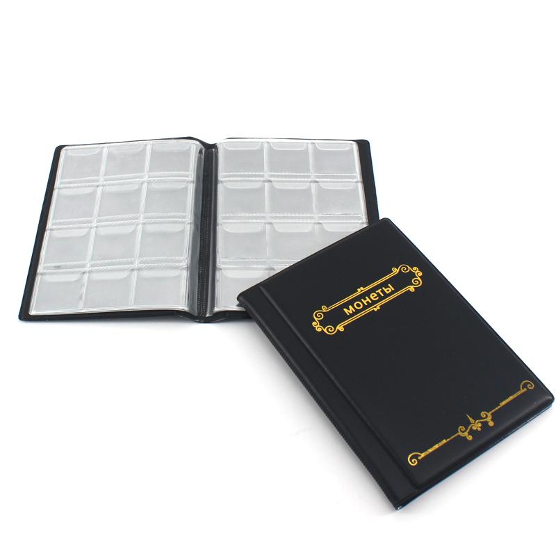 10 Pages 120 Units Coin Protection Album Home Decoration Photo Album Coin Album Holders Artificial PU Leather Coins Book