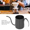 Compact Stainless Steel Narrow Spout Coffee Kettle with Drip Pot and Measuring Cup, Perfect for Kitchen, Office, Coffee, Tea, and More (Seven-Letter