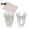 Durable Business Card Stand 3D Printed Holder, Tooth Shaped Matte White Organizer, One-piece Molded Holder Minimalist Style Ornament for Dental
