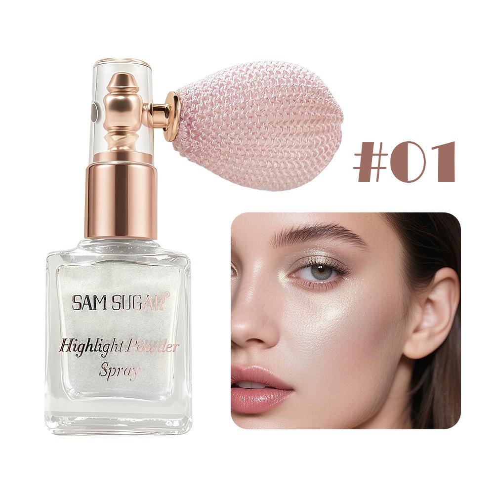 Highlighter-Spray Aufhellender Lidschatten Loser Puder Feiner Glitzer Wasserdichter Highlighter für Gesicht Körper Glitzer-Spray Make-up