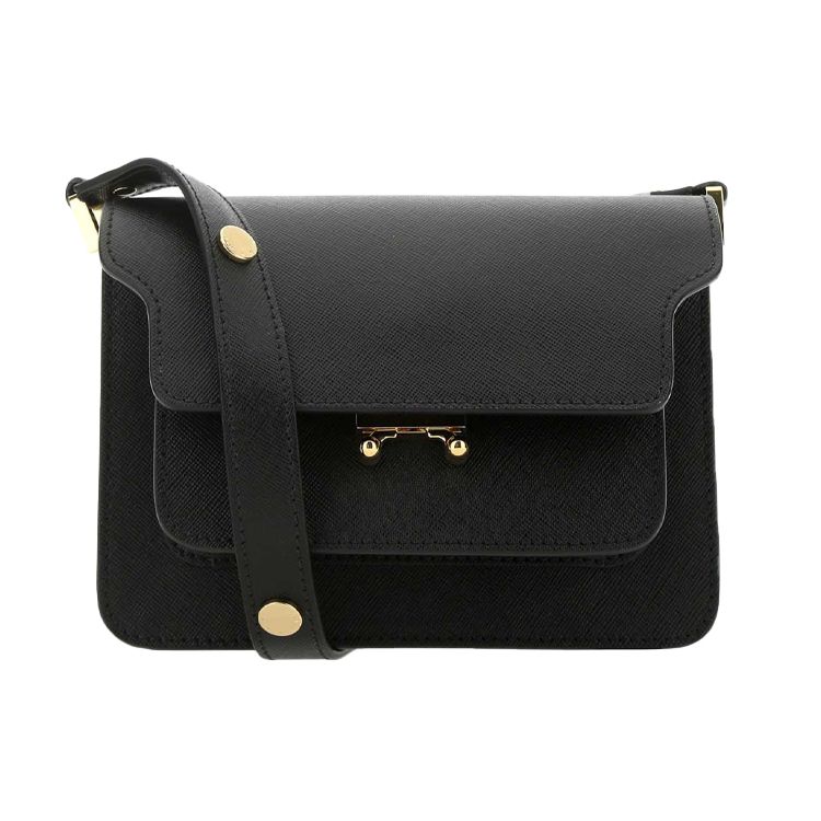

Marni Adjustable Strap Mini Shoulder Crossbody Bag Women bags Black SBMPS01NO1LV520ZN99N Basic Set (Bag+Dust Bag)