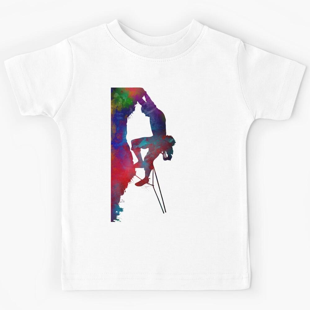 mountaineer climbing sport art #mountaineer #climbing #sport Kids T-Shirt 160