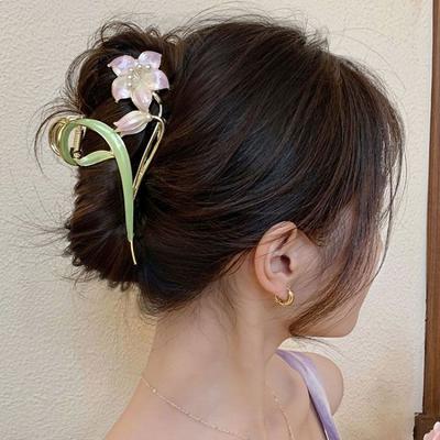 Gardenya Kavrama Klipsi Kadın Mori Bölümü Ölümsüz Güzellik Kafanın Arkası Firkete Firkete Süper Peri Köpekbalığı Klip Saç Kapma Klip Başlık